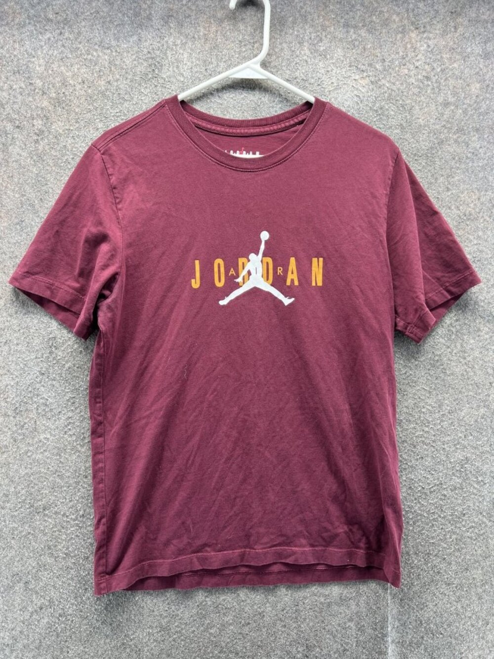 Jordan Shirt Mens Medium Red Jumpman Logo Graphic Tagless Basketball Tee Retro